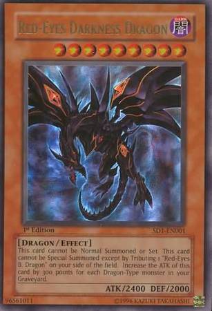 Red-Eyes Darkness Dragon - SD1-EN001 - Ultra Rare 1st Edition LP+ Condition