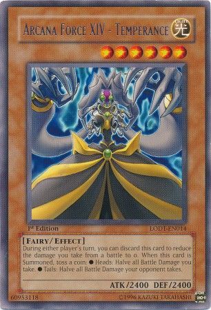 Arcana Force XIV - Temperance - LODT-EN014 - Rare 1st Edition MP Condition
