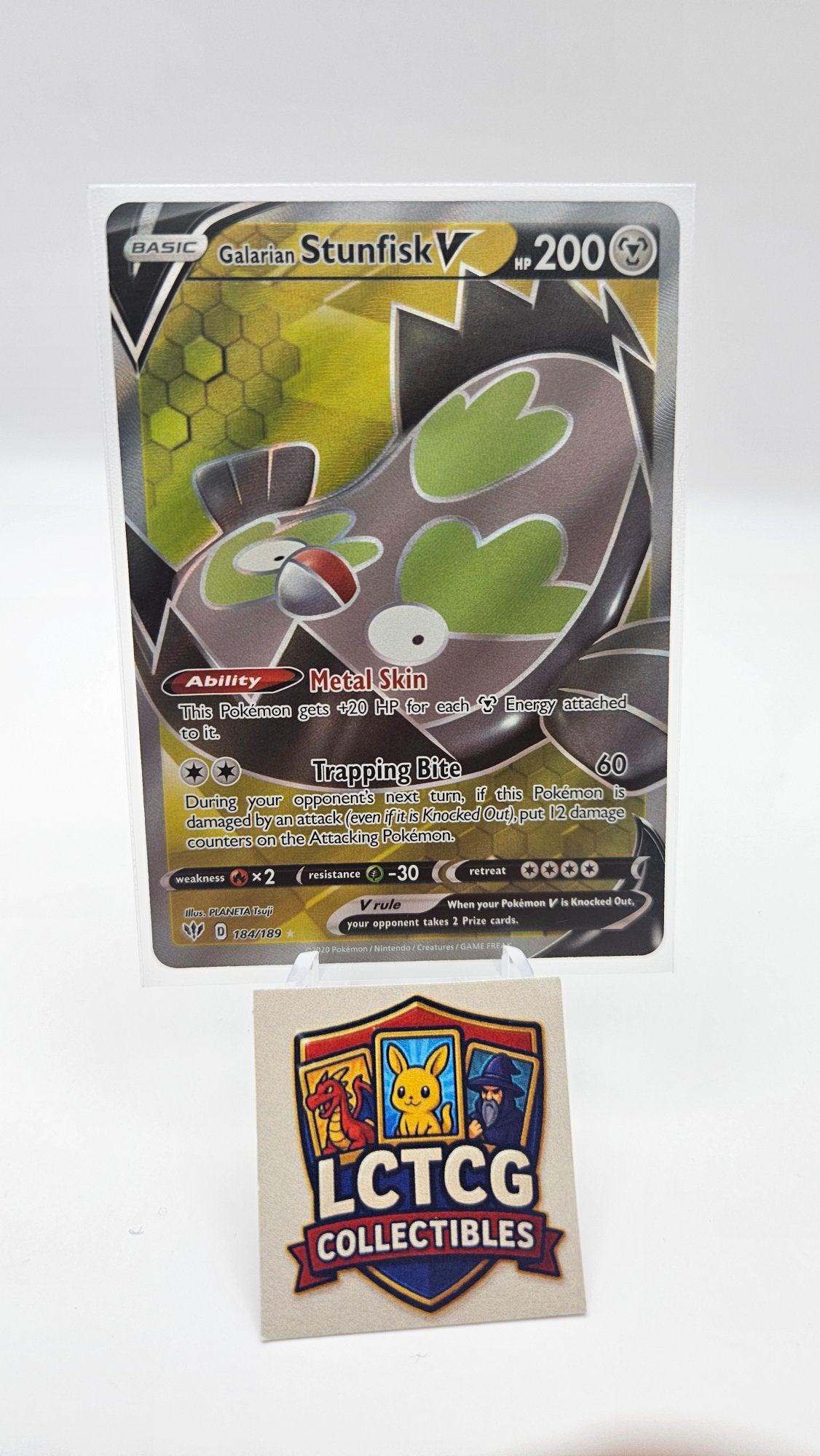 Image of Galarian Stunfisk V Darkness Ablaze (DAA) #184