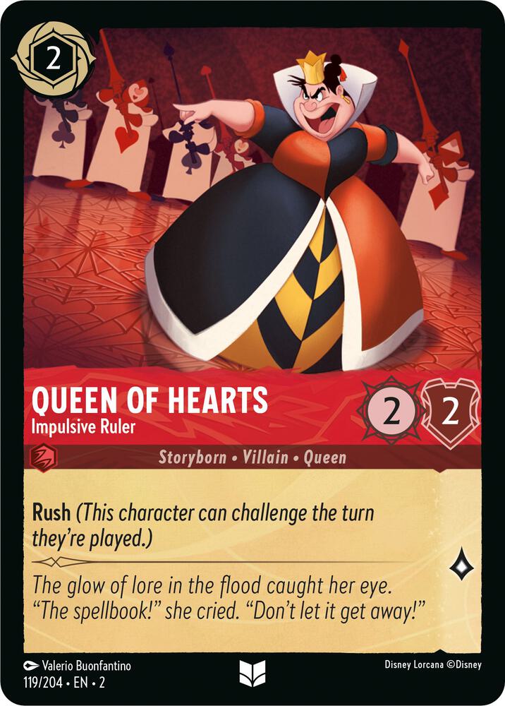 Queen of Hearts - Impulsive Ruler - Rise of the Floodborn (2) Non Foil