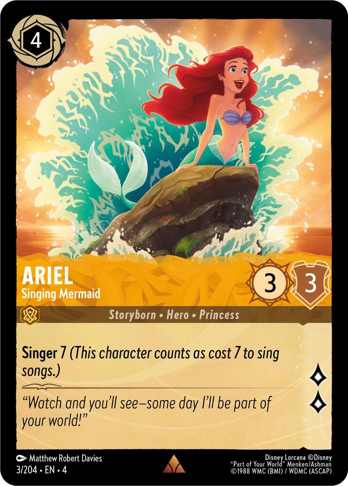 Ariel - Singing Mermaid - Ursula's Return (4) Non Foil