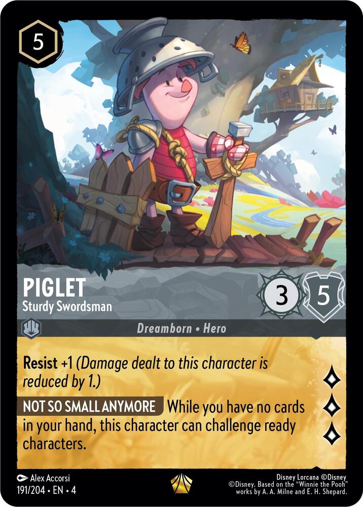 Piglet - Sturdy Swordsman - Ursula's Return (4) Non Foil