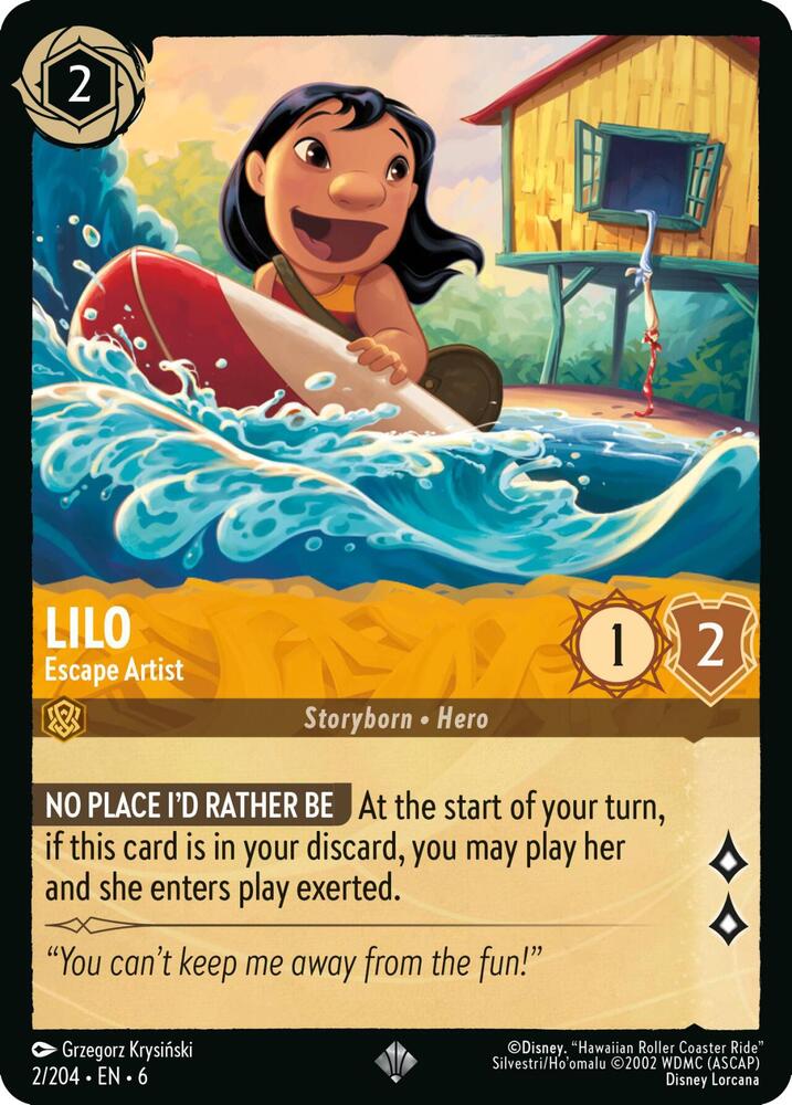 Lilo - Escape Artist - Azurite Sea (6) Non Foil