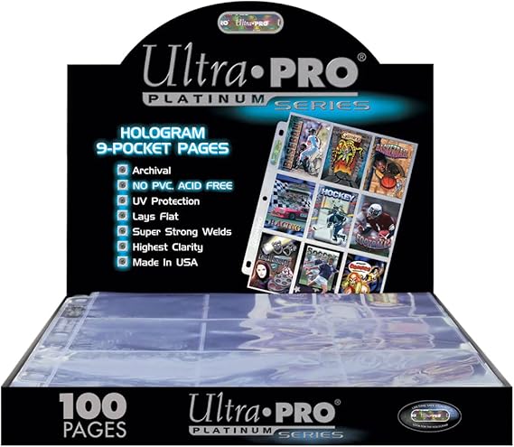 Ultra PRO 9-Pocket Trading Card Page - Platinum Series 1 sheet