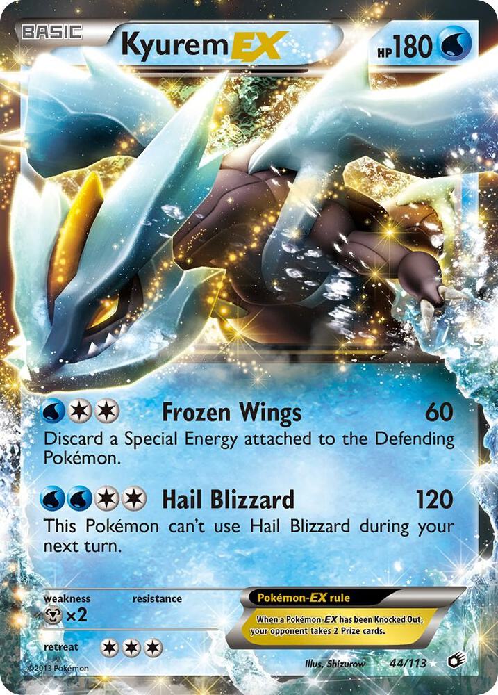 Kyurem EX -44/113 Legendary Treasures (LTR) MP condition