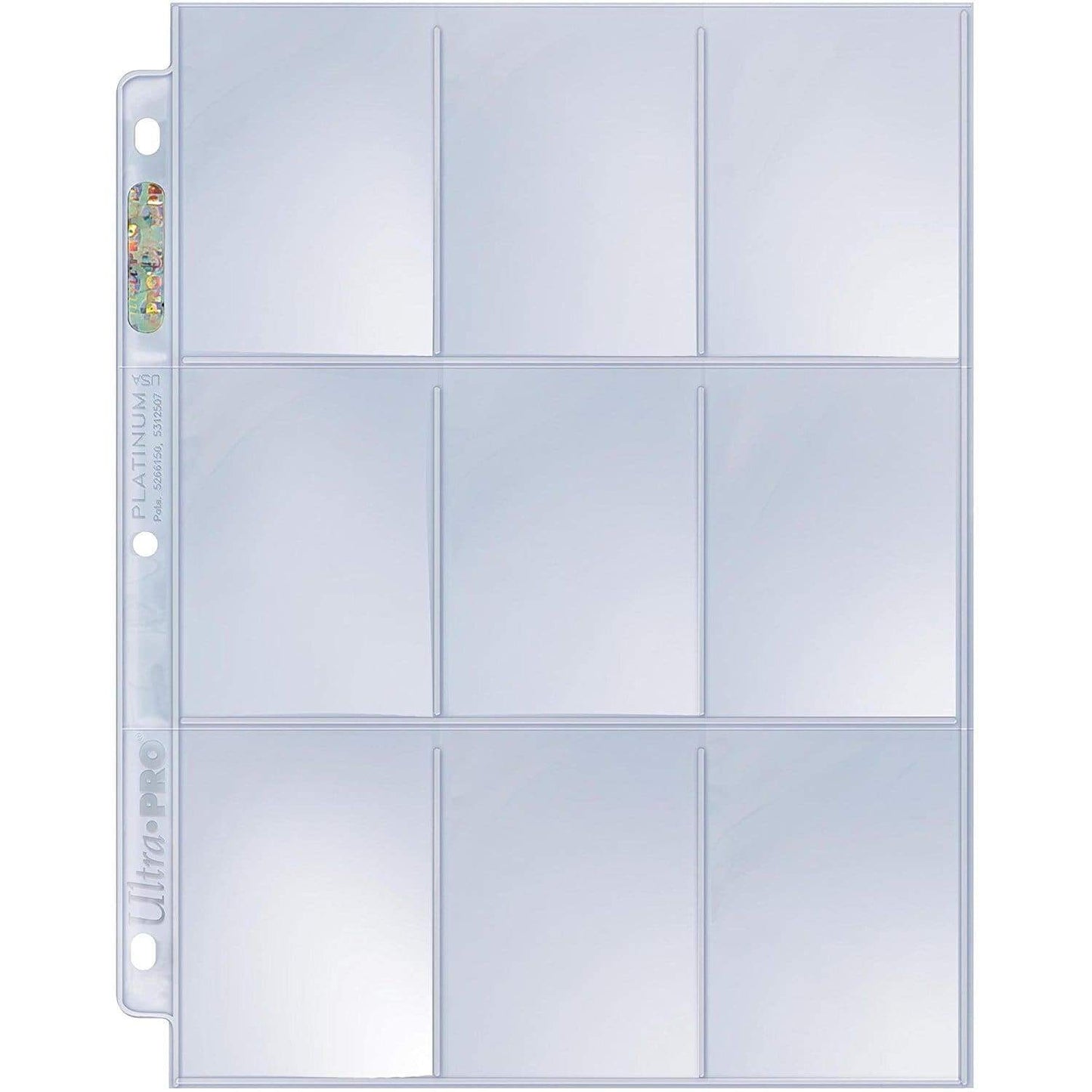 Ultra PRO 9-Pocket Trading Card Page - Platinum Series 1 sheet