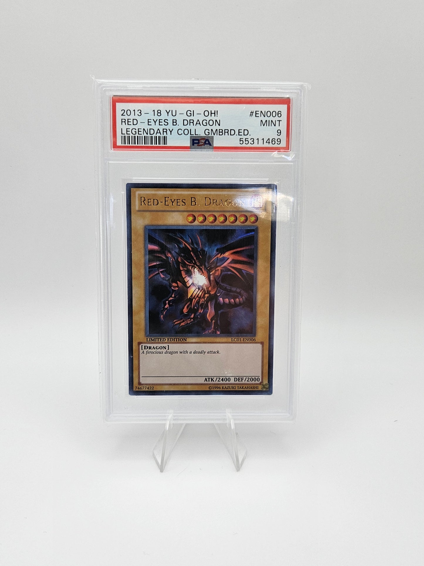 2013-18 Yu Gi Oh Red Eyes Black Dragon LC01-EN006 PSA 9