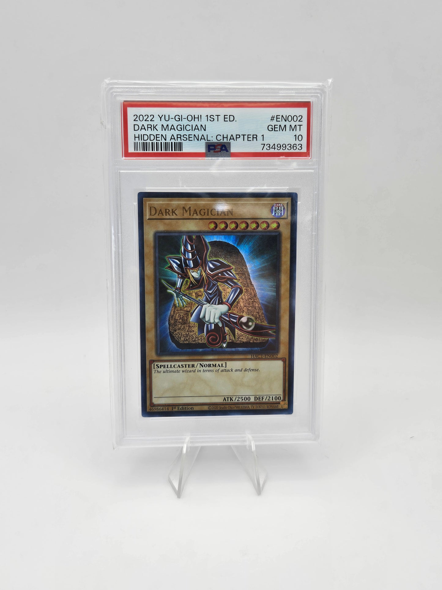 2022 Yu Gi Oh Dark Magician 1st Edition HAC1-EN002 PSA 10