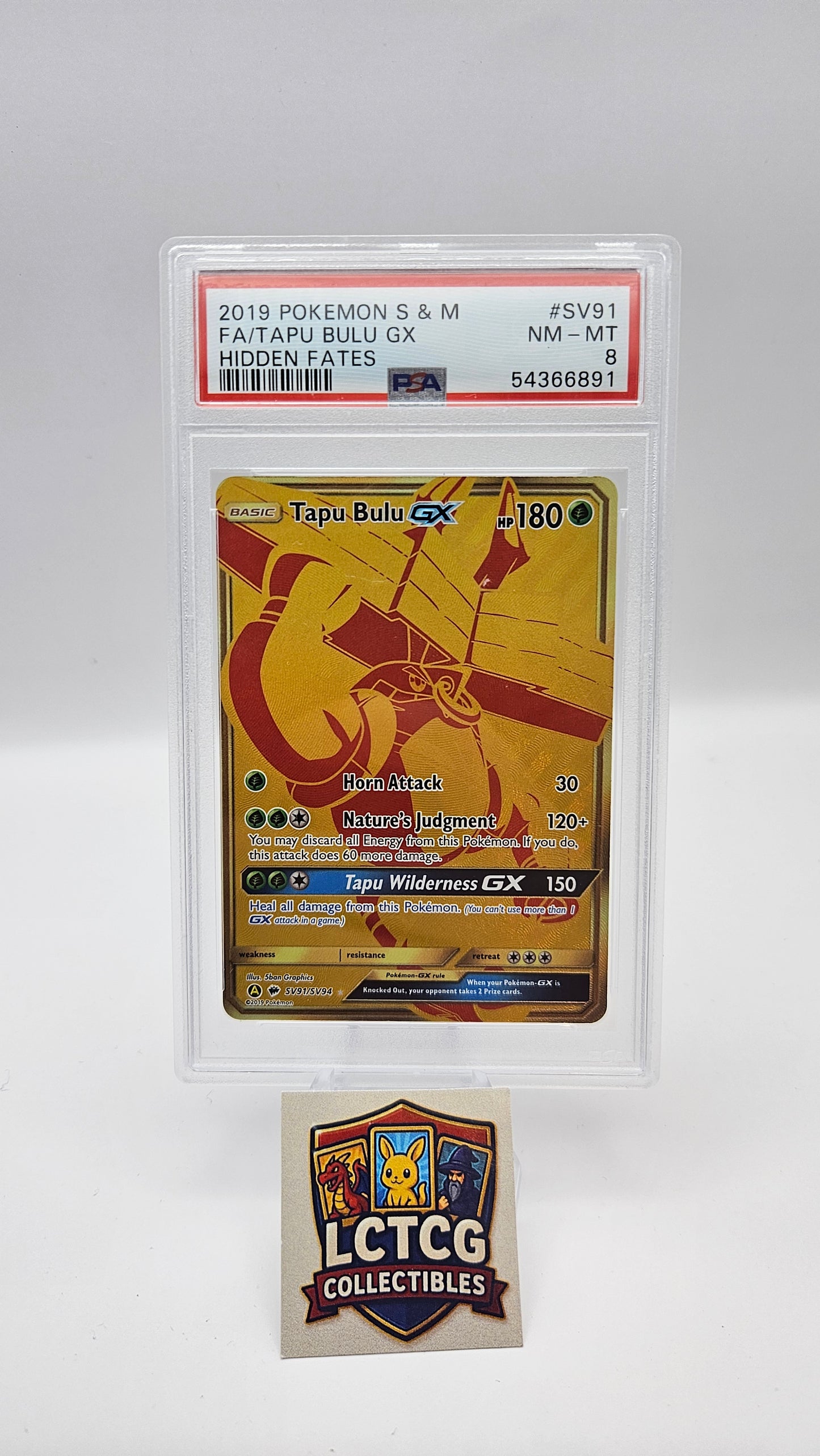 Tapu Bulu GX Hidden Fates SV91/SV94 PSA 8
