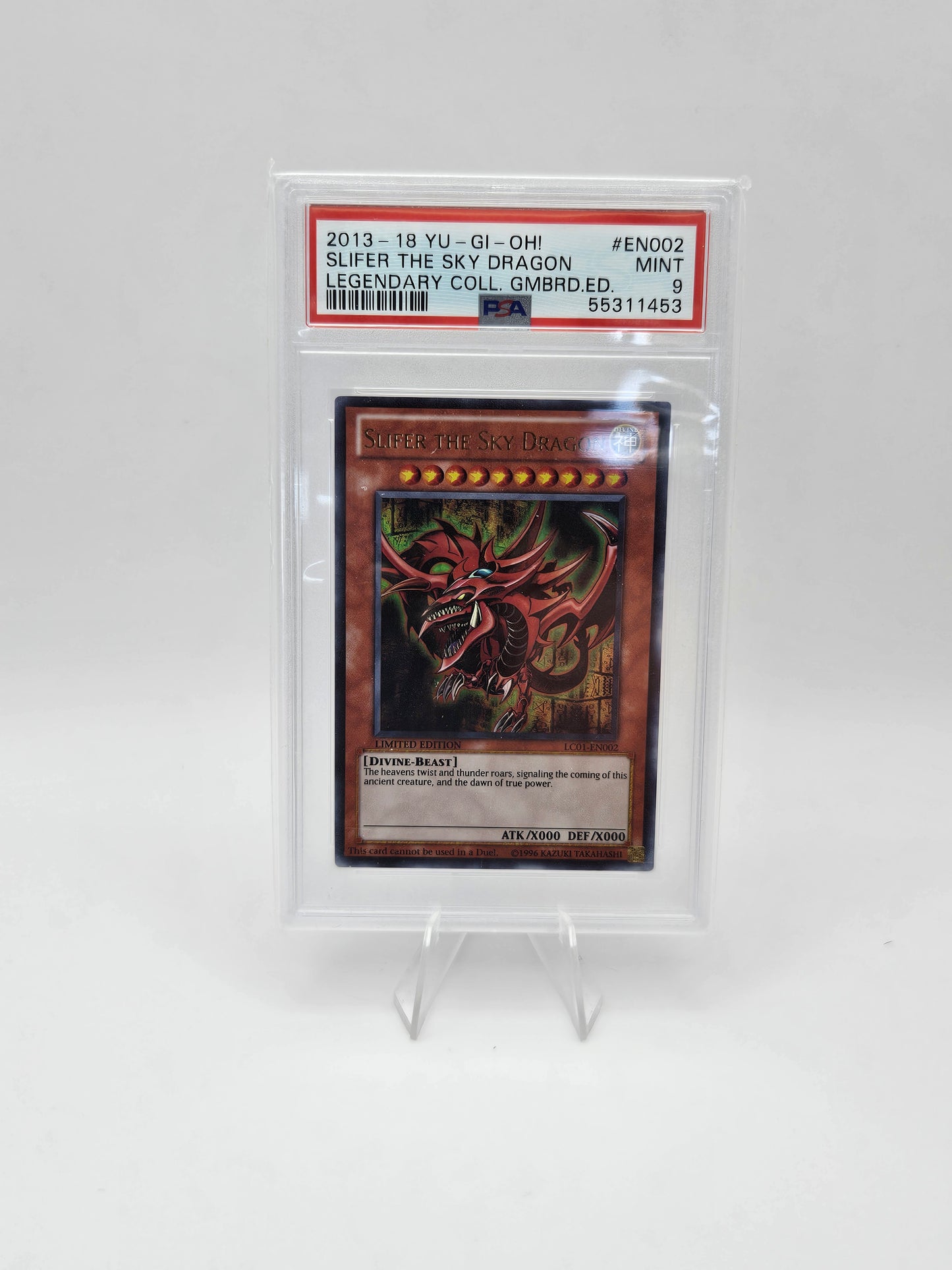 2013 Yu Gi Oh Slifer The Sky Dragon LC01-EN002 PSA 9