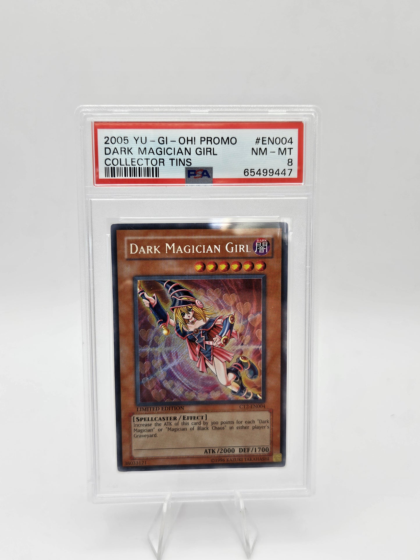 2005 Yu-Gi-Oh Dark Magician Girl CT2-EN004 PSA 8