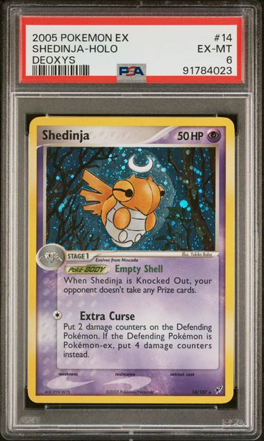 PSA 6 Shedinja Holo Pokemon EX Deoxys