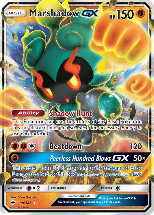 Marshadow GX - SM -80/147 Burning Shadows (SM03)