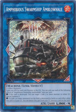 Amphibious Swarmship Amblowhale - RA04-EN077 - Secret Rare 1st Edition
