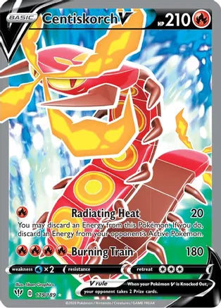 Centiskorch V (Full Art) - 179/189 SWSH03: Darkness Ablaze