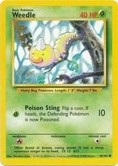 Weedle #69 Pokemon Base Set Condition MP