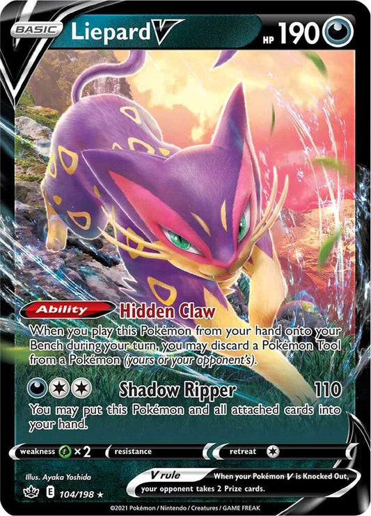 Liepard V - 104/198 SWSH06: Chilling Reign