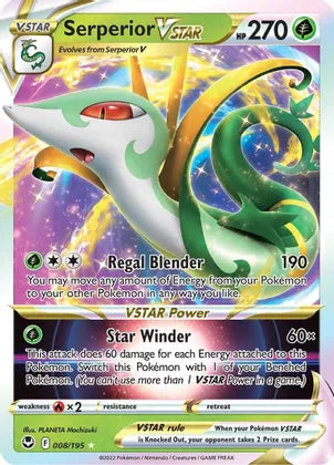 Serperior VSTAR - 008/195 SWSH12: Silver Tempest