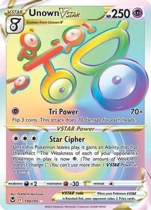 Unown VSTAR (Secret) - 199/195 SWSH12: Silver Tempest