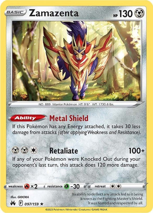 Zamazenta - 097/159 Crown Zenith (CRZ) Holo