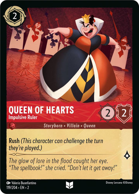 Queen of Hearts - Impulsive Ruler - Rise of the Floodborn (2) Non Foil