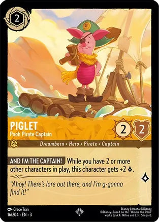 Piglet - Pooh Pirate Captain - Into the Inklands Non Foil