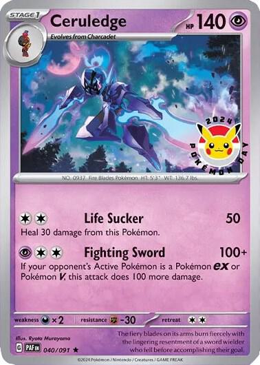 Ceruledge - 040/091 (Pokemon Day 2024) (Cosmos Holo) Sealed