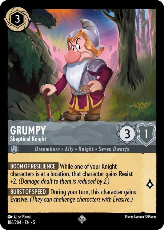 Grumpy - Skeptical Knight - Shimmering Skies (5) Foil