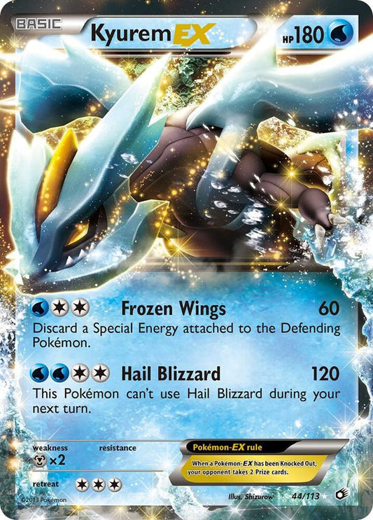 Kyurem EX -44/113 Legendary Treasures (LTR) MP condition