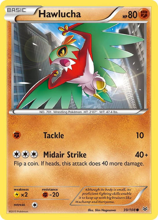 Hawlucha - XY - 39/108 Roaring Skies (ROS) Reverse Holo