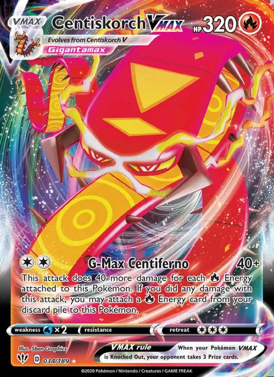 Image of Centiskorch VMAX Darkness Ablaze (DAA) #034