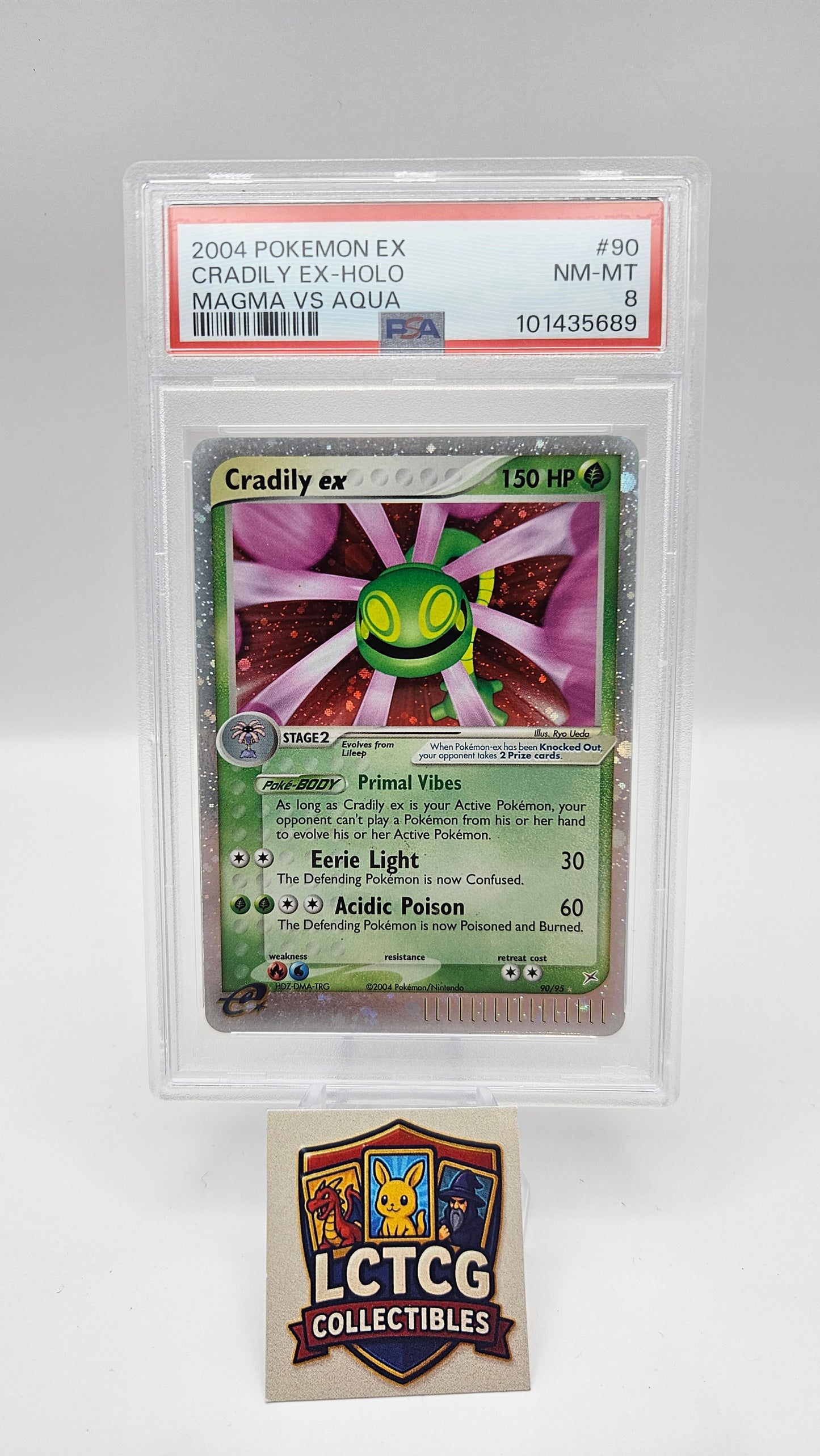 Cradily EX Magma vs Aqua 90/95 PSA 8