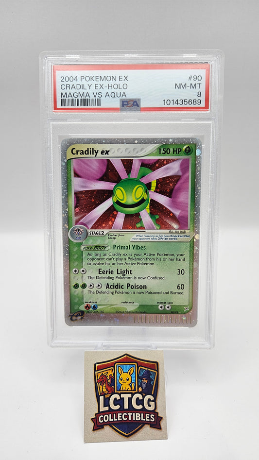 Cradily EX Magma vs Aqua 90/95 PSA 8