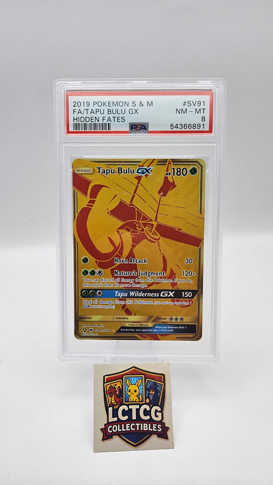 Tapu Bulu GX Hidden Fates SV91/SV94 PSA 8