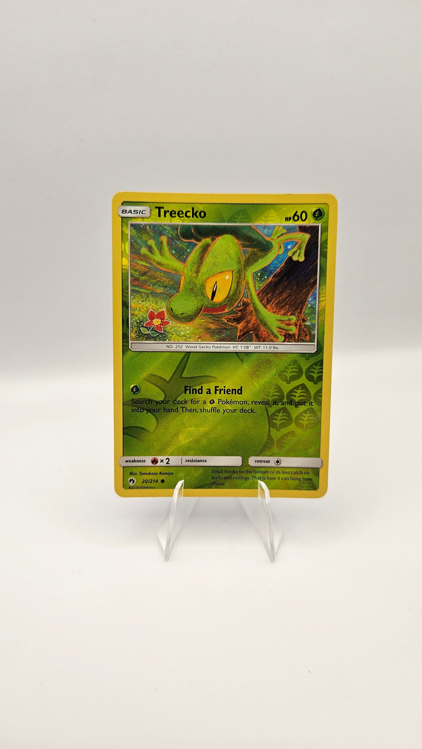 Treecko - SM - 20/214 Lost Thunder (SM8) Reverse Holo LP Condition